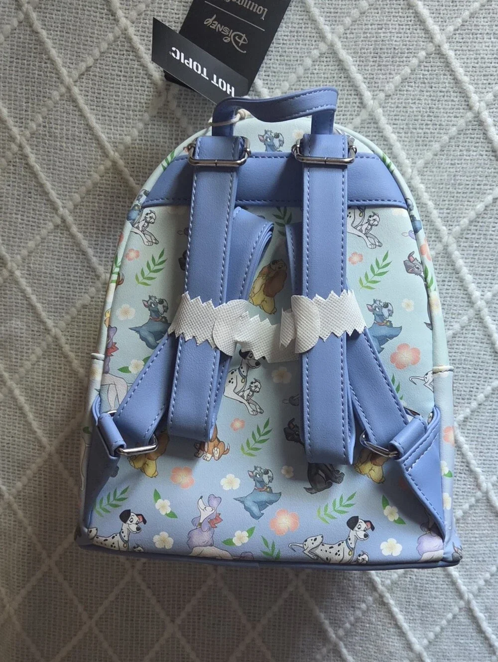 Loungefly Disney Dogs Floral Mini Backpack Blue - Picture 3 of 8